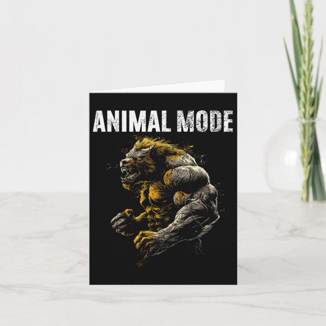 Gym Workout Bodybuilding Monster Kort (Framsida)