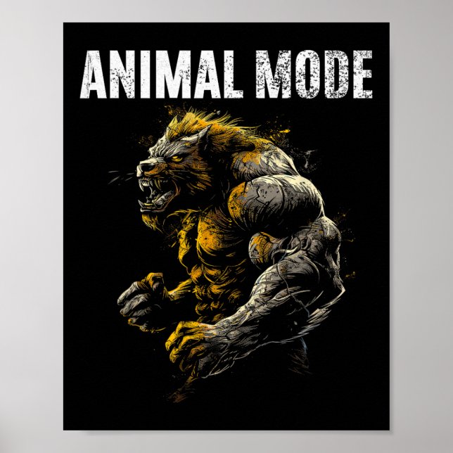 Gym Workout Bodybuilding Monster Poster (Framsidan)