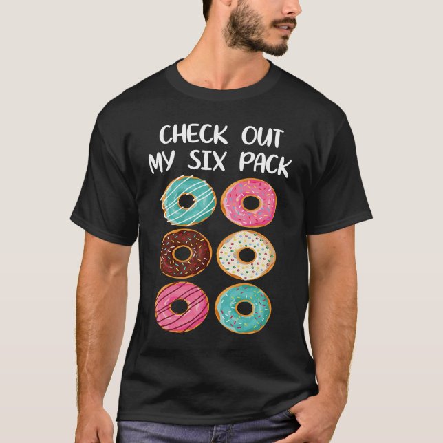 Gym Workout Check Out My Six Pack Donut T Shirt (Framsida)