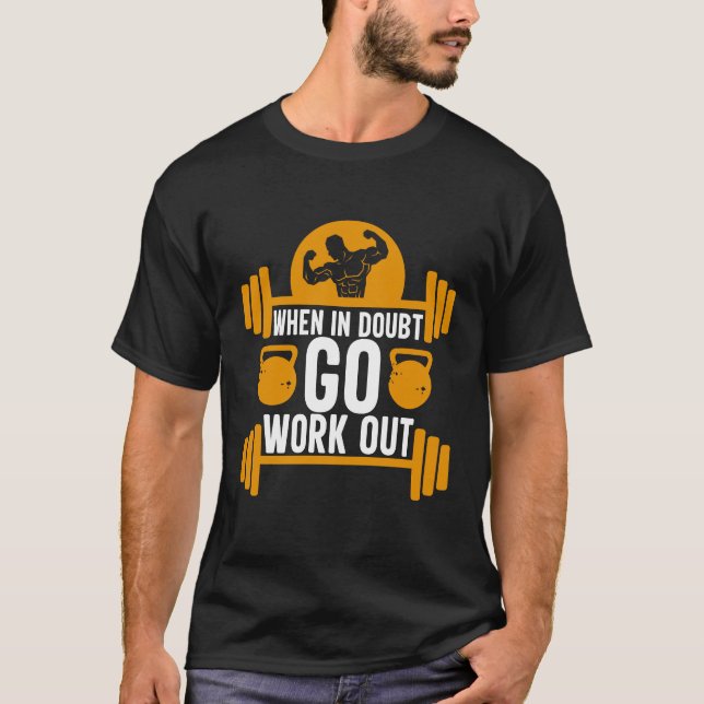 Gym workout  exercise  body builder t shirt (Framsida)