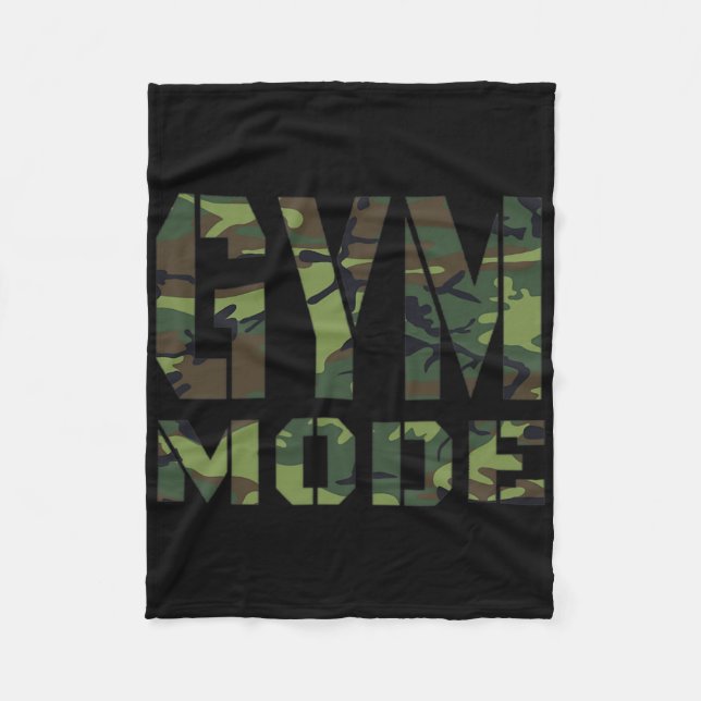Gym Workout Fitness Bodybuilding Camouflage Weighl Fleecefilt (Framsidan)