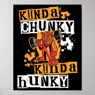 Gym Workout Fitness Funny Djävulen Uni Chunky-hunk Poster