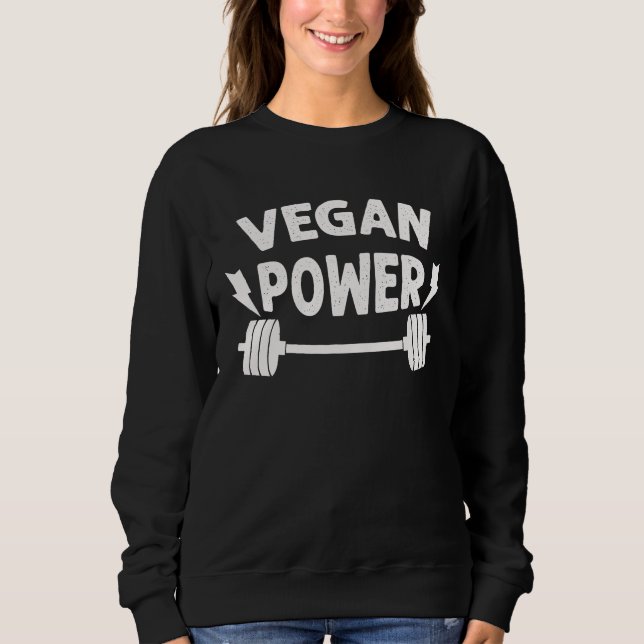 Gym Workout Motivational   Vegan Power T Shirt (Framsida)