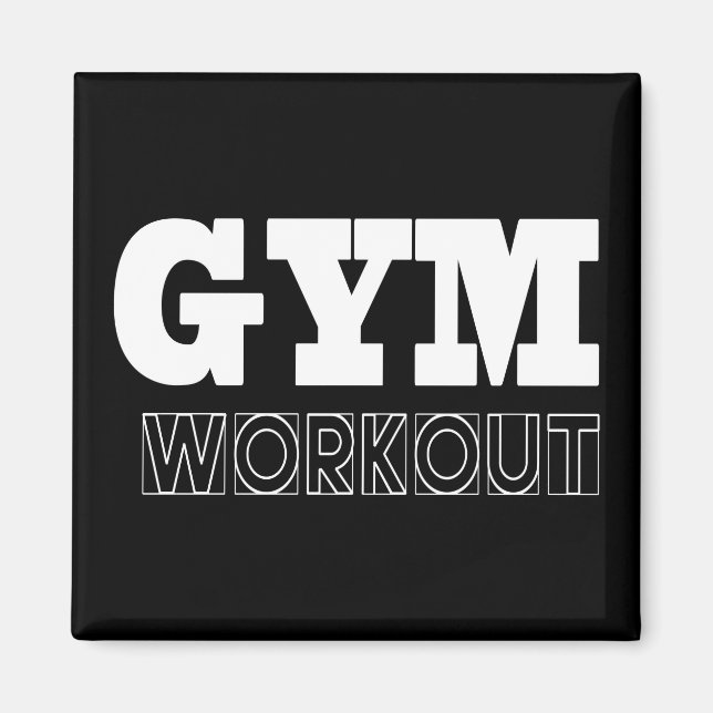 Gym Workout Pump Cover Fitness Magnet (Framsidan)
