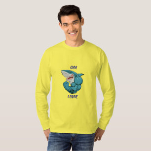 Gymälskande haj – Rollig träningshajdesign T Shirt