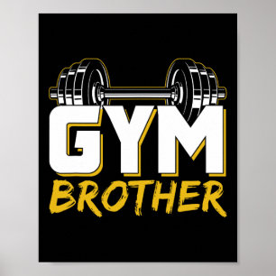 Gymbror Träning Fitness Workout Tyngdlyftning Poster
