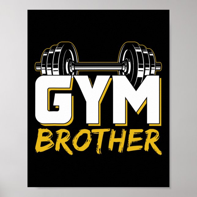 Gymbror Träning Fitness Workout Tyngdlyftning Poster (Framsidan)