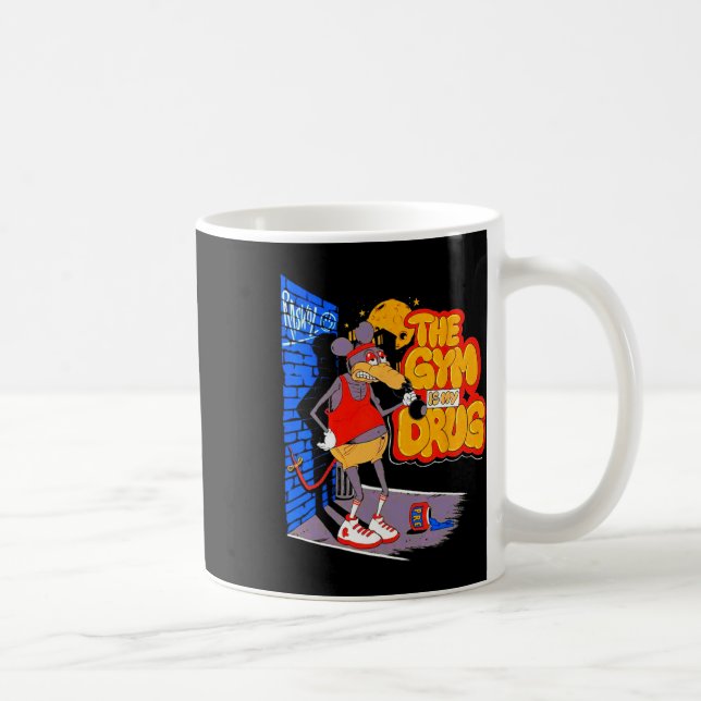 Gymen är min Drug Funny Weightlift Bodybuilding Kaffemugg (Höger)