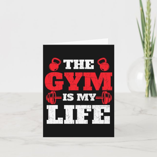 Gymen är mitt liv - Workout Gym Weightlyftande Bod Kort (Framsida)