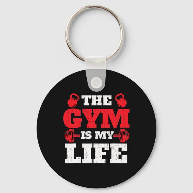 Gymen är mitt liv - Workout Gym Weightlyftande Bod Nyckelring (Framsida)