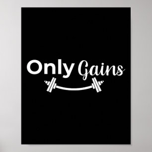 Gymframgångar Endast Styrketräning Bodybuilding Ro Poster
