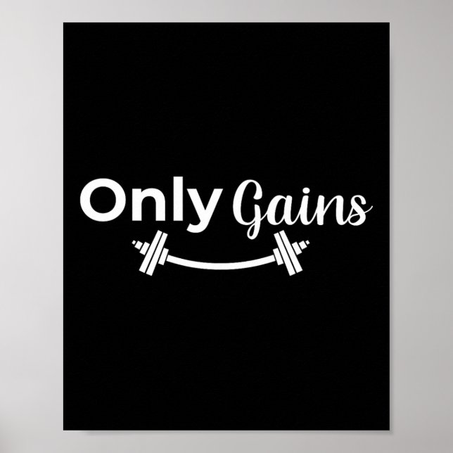 Gymframgångar Endast Styrketräning Bodybuilding Ro Poster (Framsidan)