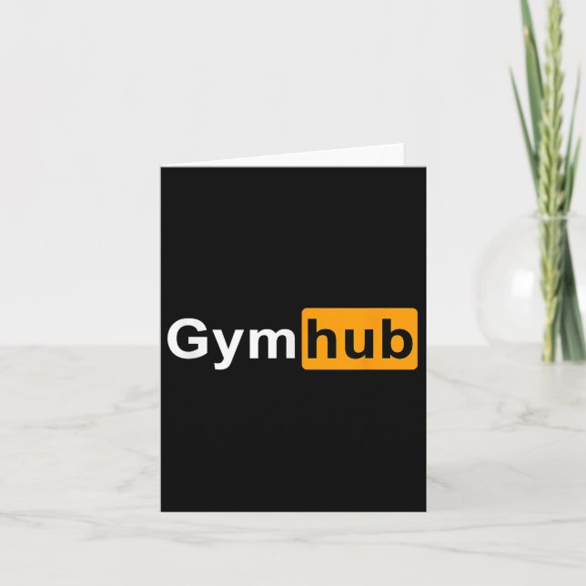 Gymhub Funny Workout Fitness Motivation Gym Kort (Framsida)
