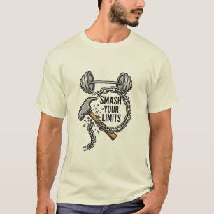 Gymkläder - styrka, kraft, inga gränser t shirt