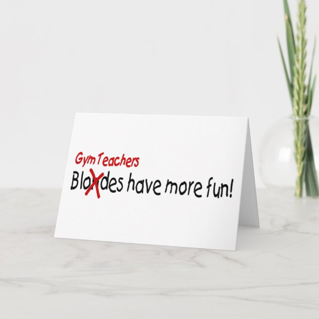 Gymlelärare har mer Roligt Tack Kort (Framsida)