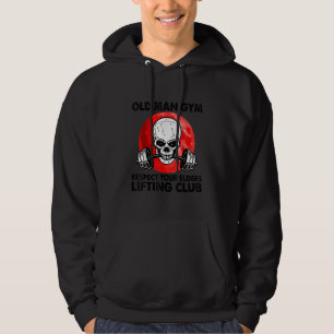 Gymmen respekterar dina äldre Lyfte klubben Skull Hoodie