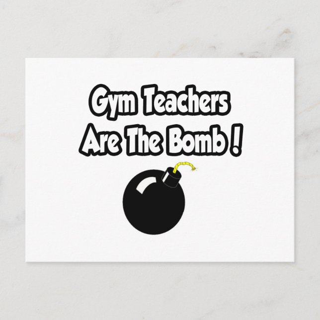 Gymmeslärarna är bomben! vykort (Framsida)