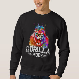 Gymmotivering för Gorilla Mode Kung Beast-arbetsgr Lång Ärmad Tröja