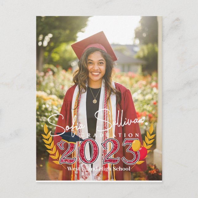 Gymnasieexamen Grattis-kort Vykort (Framsida)