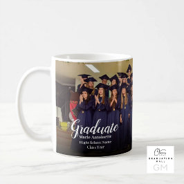 Gymnasieklassens gruppfoto Examen Kaffemugg
