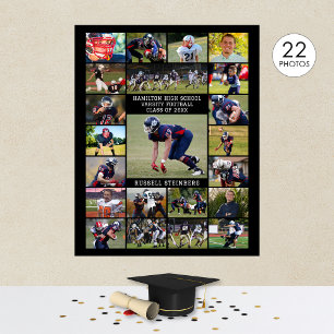 Gymnasieskola Senior Sports 22 Foto Collage Poster