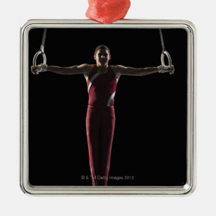 Gymnast 4 julgransprydnad metall
