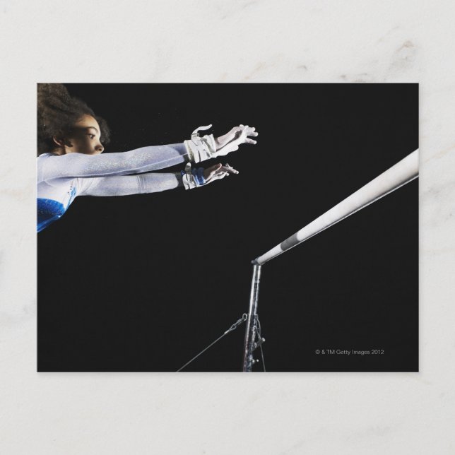 Gymnast (9-10) når för ojämn pub 2 vykort (Framsida)
