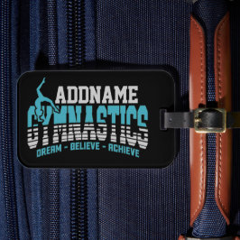 Gymnast ADD NAMN Gymnastics Team Backbend Kickover Bagagebricka