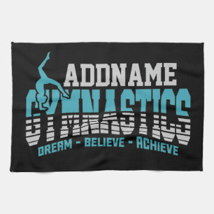 Gymnast ADD NAMN Gymnastics Team Backbend Kickover Kökshandduk