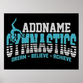 Gymnast ADD NAMN Gymnastics Team Backbend Kickover Poster