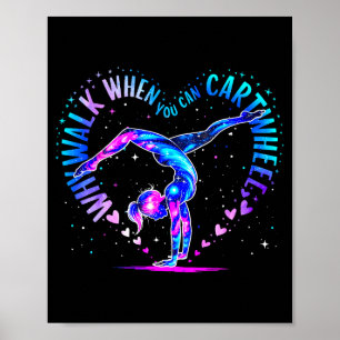 Gymnast Bara En Tjej Som älskar Gymnastik För Kvin Poster