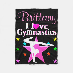 GYMNAST BLANKET FÖR ROSA OCH CUDIE PERSONLIG FLEECEFILT