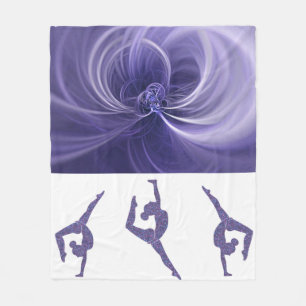 GYMNAST BLANKET MED GYMNAST HAND STANDS. FLEECEFILT