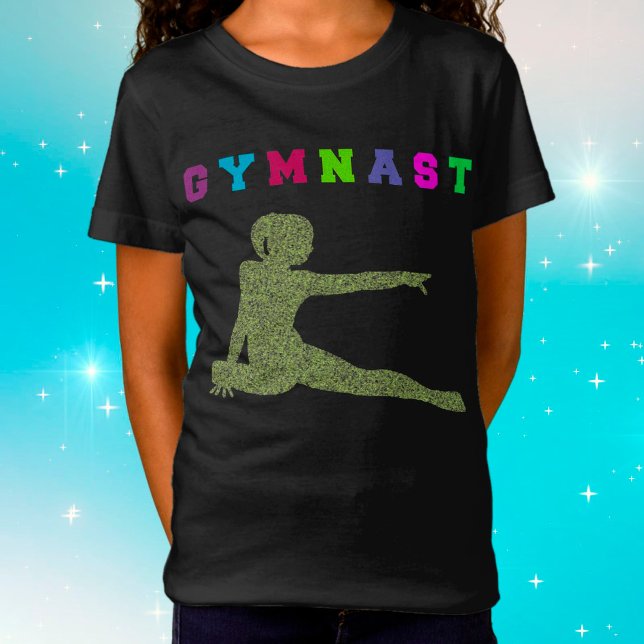 Gymnast Colorful Brev T-Shirt (Skapare uppladdad)