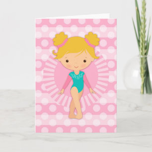 Gymnast - Cute Gymnastics Rosa Aqua Blonde Kort
