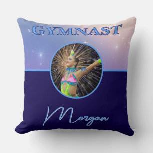 Gymnast Deep Royal Anpassningsbar Photo and Namn Kudde
