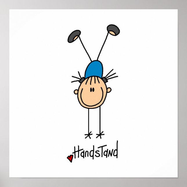 Gymnast Doing Handstand Poster (Framsidan)