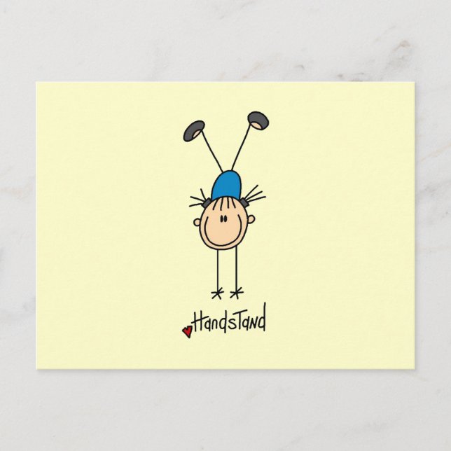 Gymnast Doing Handstand Vykort (Framsida)