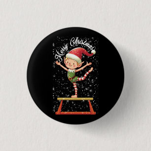 Gymnast Elf on Balance Beam Julafton Gymnastics Ch Knapp