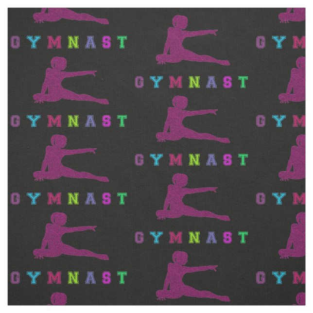 Gymnast Färgglada Bokstäver Tyg (Provkarta)