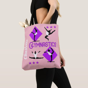 Gymnast Figurer Cute Girls Gymnastics Personlig Tygkasse
