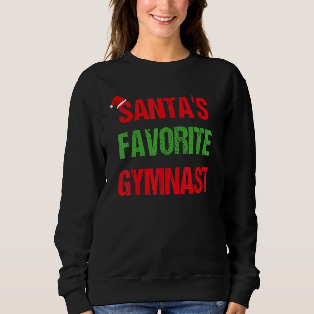 Gymnast Funny Pajama-jul T Shirt (Framsida)