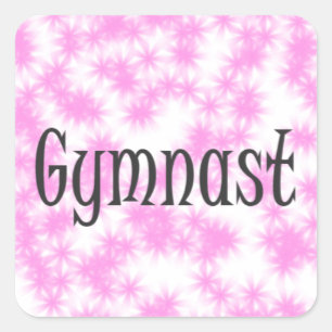 Gymnast Fyrkantigt Klistermärke
