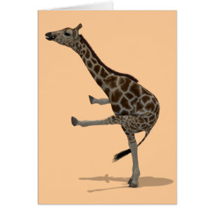 Gymnast Giraffe Hälsningskort