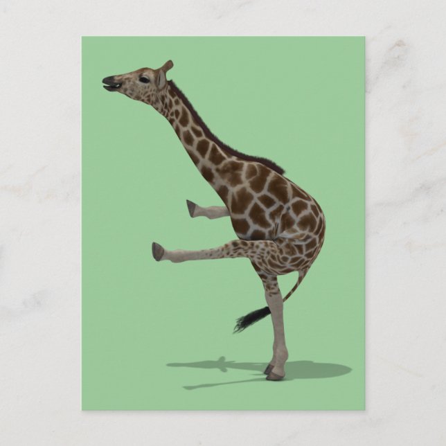 Gymnast Giraffe Vykort (Framsida)