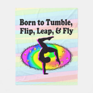 GYMNAST GIRL FÖR SÄTTNING OCH FLIPPNING FLEECEFILT