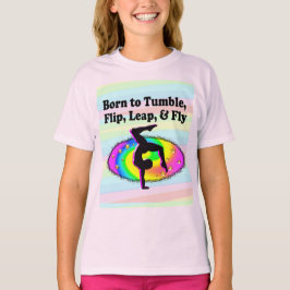 GYMNAST GIRL FÖR SÄTTNING OCH FLIPPNING T SHIRT