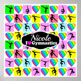 GYMNAST GIRL-KONSTRUKTION FÖR TUR OCH FÄRGER POSTER