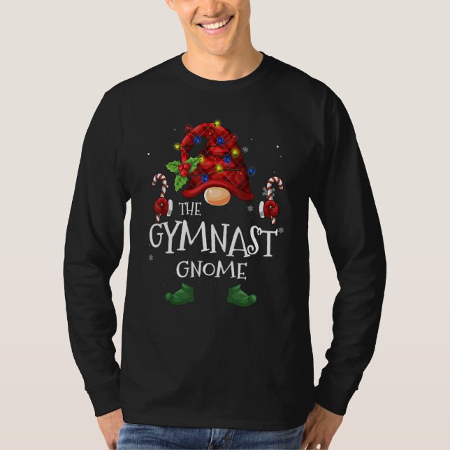 Gymnast Gnome Buffalo Play Julgran Light T Shirt (Framsida)