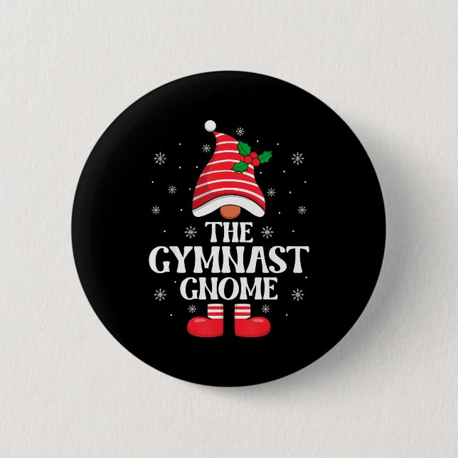 Gymnast Gnome Christmas Family Matching Group Funn Knapp (Framsida)